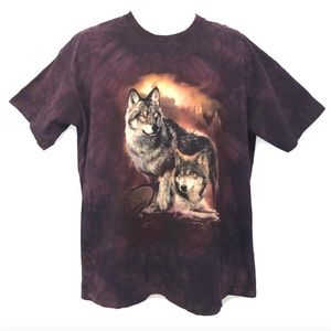 The Mountain Graphic T Shirt Two Wolf Size XL
